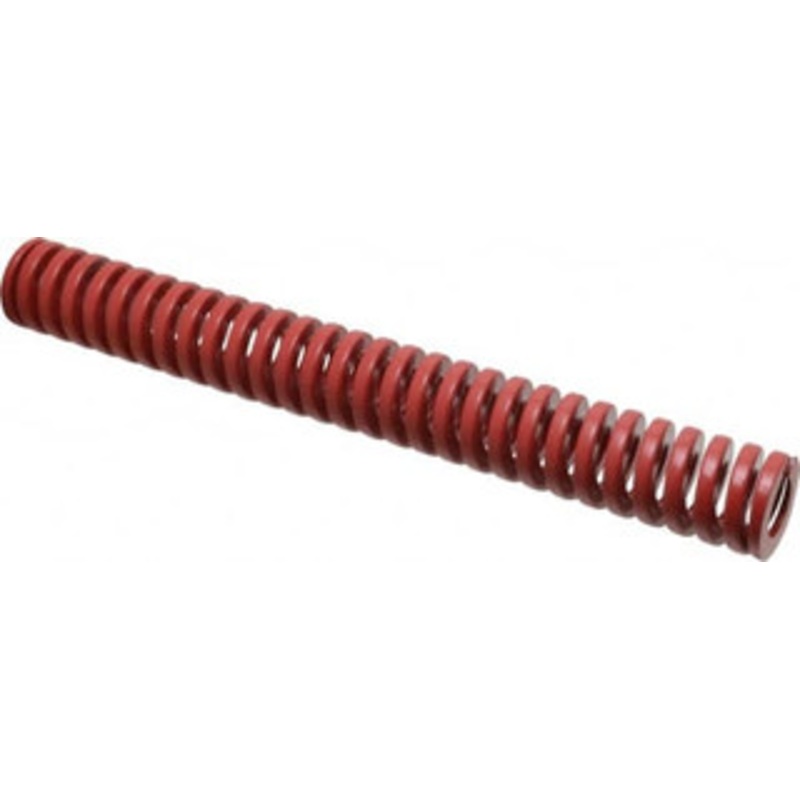 Danly 1 Hole Diam, 1/2 Rod Diam, 8 Free Length, Red Die Spring 20.5 Lb Max Deflection, 2.4 Max Deflection, Heavy Duty, Chromium Vanadium Steel 9-1632-26 – 76014950