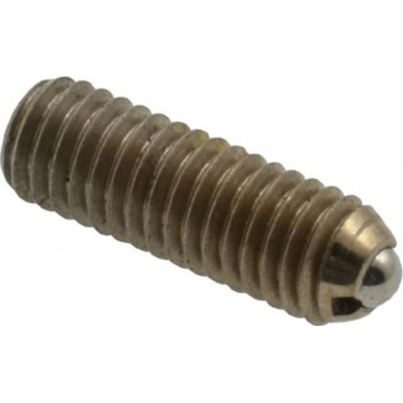 Vlier 10-32, 0.094 Ball Diam, 0.57 Body Length, 0.025 Max Ball Reach, Threaded Ball Plunger Stainless Steel Body, Stainless Steel Ball, 1.5 Lb Initial End Force, 3 Lb Final End Force, Locking Element SSPHB52P – 05138078