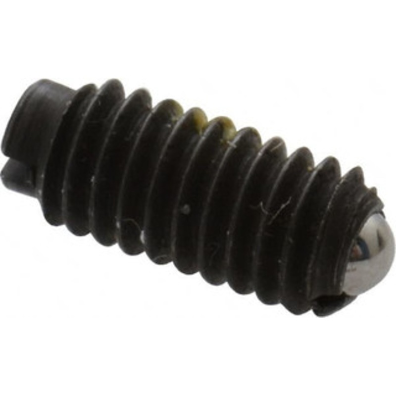 Vlier 6-40, 0.078 Ball Diam, 0.312 Body Length, 0.023 Max Ball Reach, Threaded Ball Plunger Steel Body, Steel Ball, 0.5 Lb Initial End Force, 1 Lb Final End Force, Locking Element B48P – 62120993