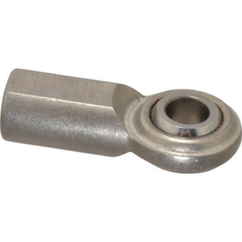 Made in USA 1/2 ID, 1-5/16 Max OD, 4,720 Lb Max Static Cap, Plain Female Spherical Rod End 1/2-20 RH, Stainless Steel with Stainless Steel Raceway SCF8T – 35398429