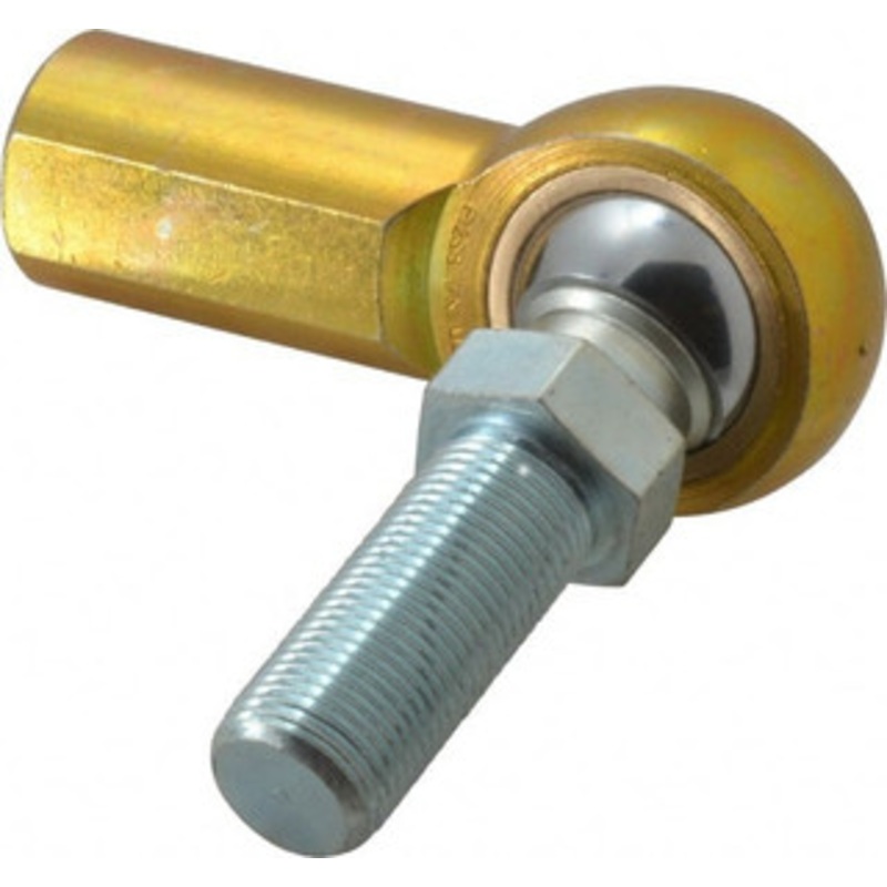 Made in USA 3/4 ID, 1-3/4 Max OD, 11,550 Lb Max Static Cap, Female Spherical Rod End with Stud 3/4-16 RH, Steel with Bronze Raceway F12SBY – 35398288