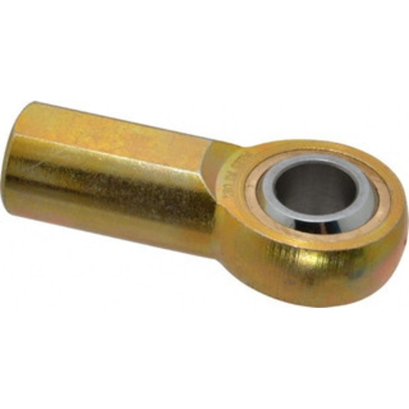 Made in USA 3/4 ID, 1-3/4 Max OD, 11,550 Lb Max Static Cap, Plain Female Spherical Rod End 3/4-16 RH, Steel with Bronze Raceway F12SB – 35398205