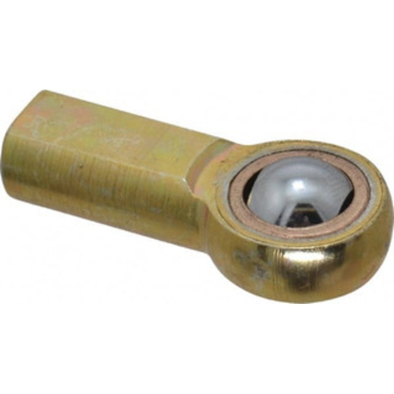 Made in USA 3/16 ID, 5/8 Max OD, 1,624 Lb Max Static Cap, Plain Female Spherical Rod End 10-32 RH, Steel with Bronze Raceway F3SB – 35398130
