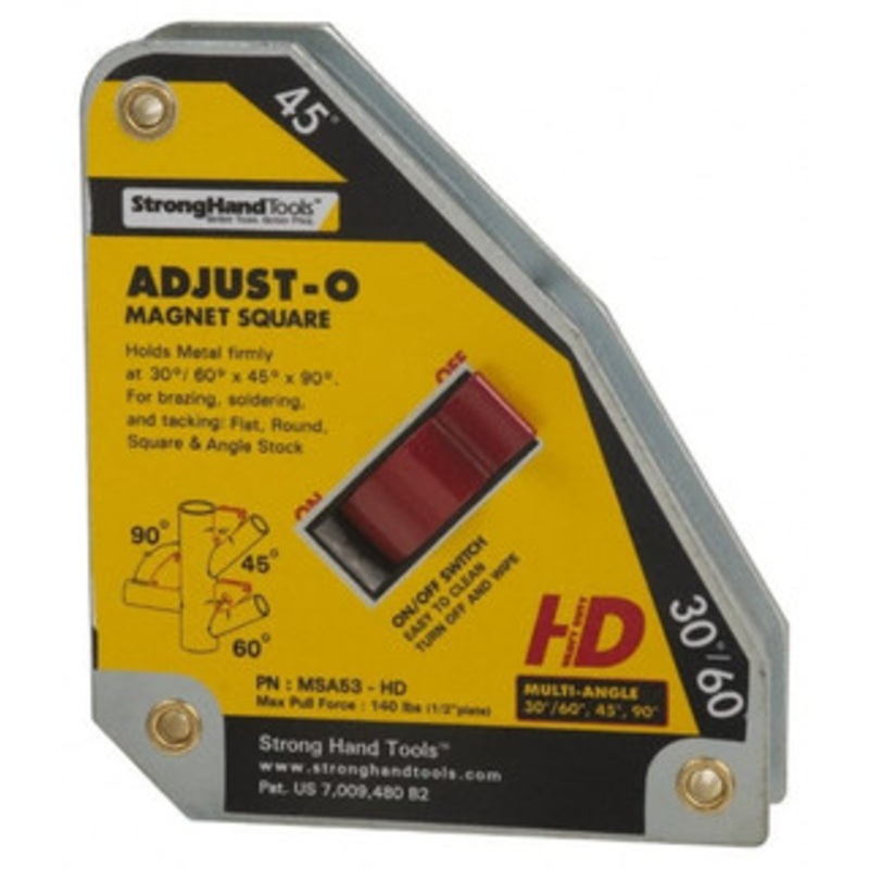 Strong Hand Tools 5-1/8 Wide x 1-3/8 Deep x 6 High Magnetic Welding & Fabrication Square 133 Lb Average Pull Force MSA53-HD – 84740091