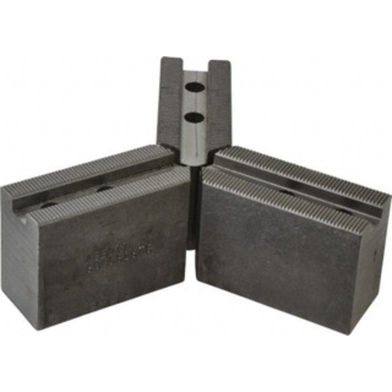 Abbott Workholding 6 & Up Chuck Capacity, 1.5mm x 60 Serrated Attachment, Square Soft Lathe Chuck Jaw 3 Jaws, Steel, 63/64 Btw Mount Hole Ctrs, 3 Long x 1-1/4 Wide x 2 High, 0.4331 Groove, 0.315 & 8mm Fastener SUG6S1STS – 04230991