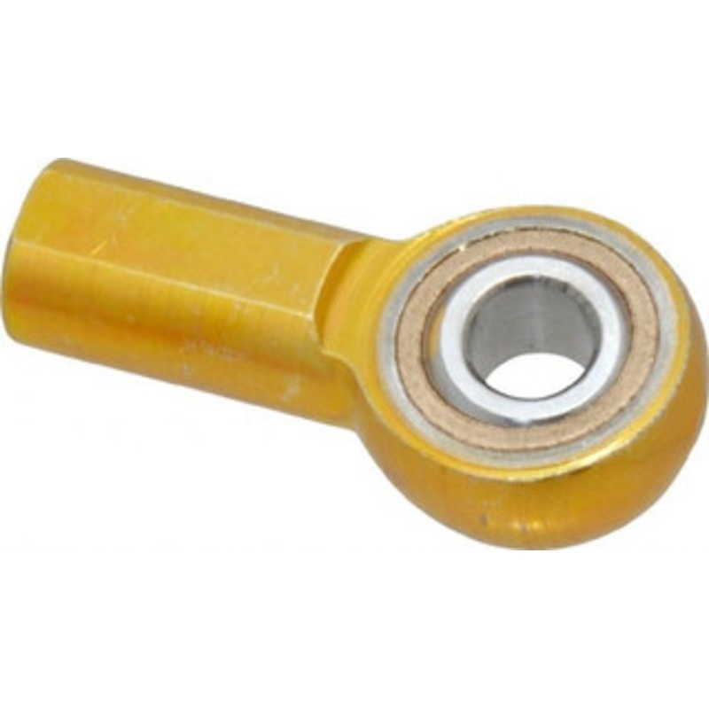 Made in USA 5/16 ID, 7/8 Max OD, 3,200 Lb Max Static Cap, Plain Female Spherical Rod End 5/16-24 RH, Steel with Bronze Raceway F5SB – 35398155