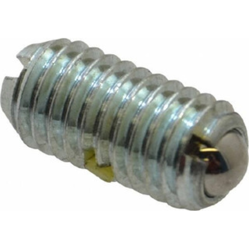 Vlier M8x1.25, 5mm Ball Diam, 16mm Body Length, 1.5mm Max Ball Reach, Threaded Ball Plunger Steel Body, Steel Ball, 1.12 Lb Initial End Force, 2.25 Lb Final End Force, Locking Element BML8AN – 62122122