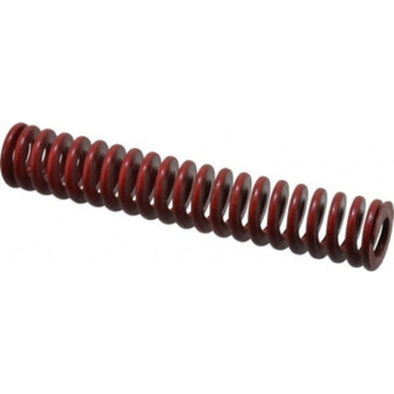 Associated Spring Raymond 1-1/4 Hole Diam, 5/8 Rod Diam, 7 Free Length, Red Die Spring 518 Lb Max Deflection, 2.59 Max Deflection, Medium Heavy Duty, Chromium Alloy Steel 104-628 – 07661986
