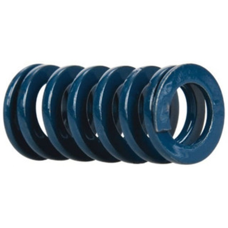 Danly 1/2 Hole Diam, 9/32 Rod Diam, 1 Free Length, Blue Die Spring 16.5 Lb Max Deflection, 0.37 Max Deflection, Medium Duty, Chromium Vanadium Steel 9-0804-21 – 76012210