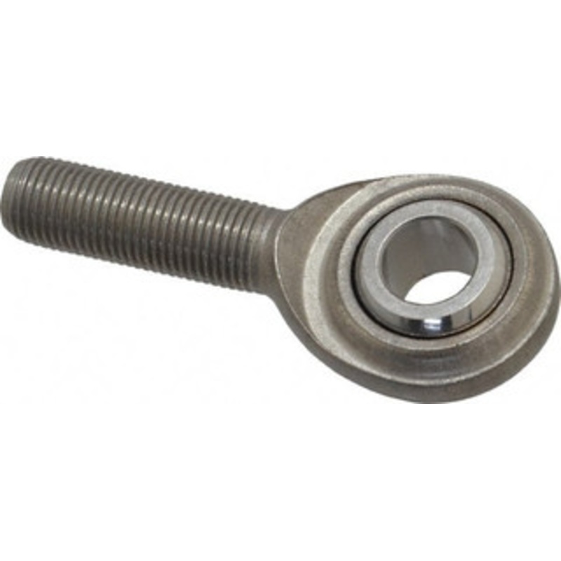 Made in USA 1/2 ID, 1-5/16 Max OD, 4,700 Lb Max Static Cap, Plain Male Spherical Rod End 1/2-20 RH, Stainless Steel with Stainless Steel Raceway SCM8T – 35398346
