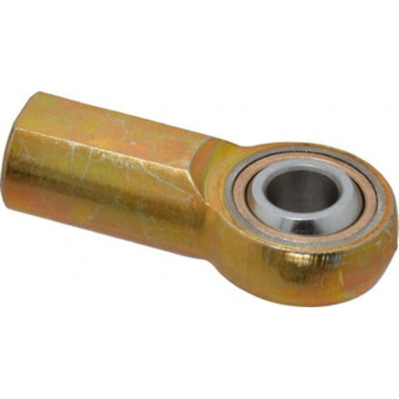 Made in USA 1/2 ID, 1-5/16 Max OD, 6,700 Lb Max Static Cap, Plain Female Spherical Rod End 1/2-20 RH, Steel with Bronze Raceway F8SB – 35398189