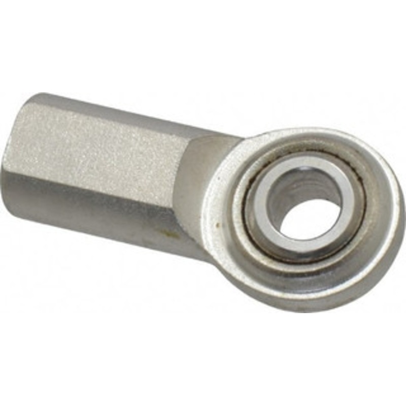 Made in USA 3/8 ID, 1 Max OD, 3,080 Lb Max Static Cap, Plain Female Spherical Rod End 3/8-24 RH, Stainless Steel with Stainless Steel Raceway SCF6T – 35398403