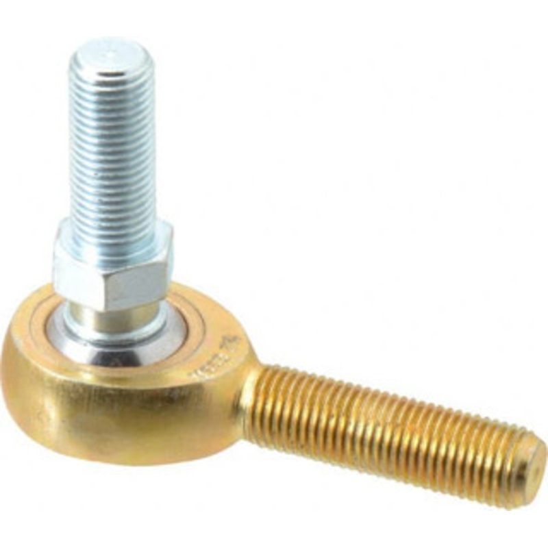 Made in USA 3/8 ID, 1 Max OD, 4,012 Lb Max Static Cap, Male Spherical Rod End with Stud 3/8-24 RH, Steel with Bronze Raceway M6SBY – 35398080