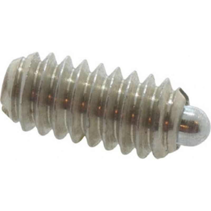 Vlier 1/4-20, 17/32 Thread Length, 0.078 Plunger Projection, Steel Threaded Spring Plunger 0.119 Max Plunger Diam, 0.531 Plunger Length, 1 Lb Init End Force, 3.5 Lb Final End Force M55N – 62119979