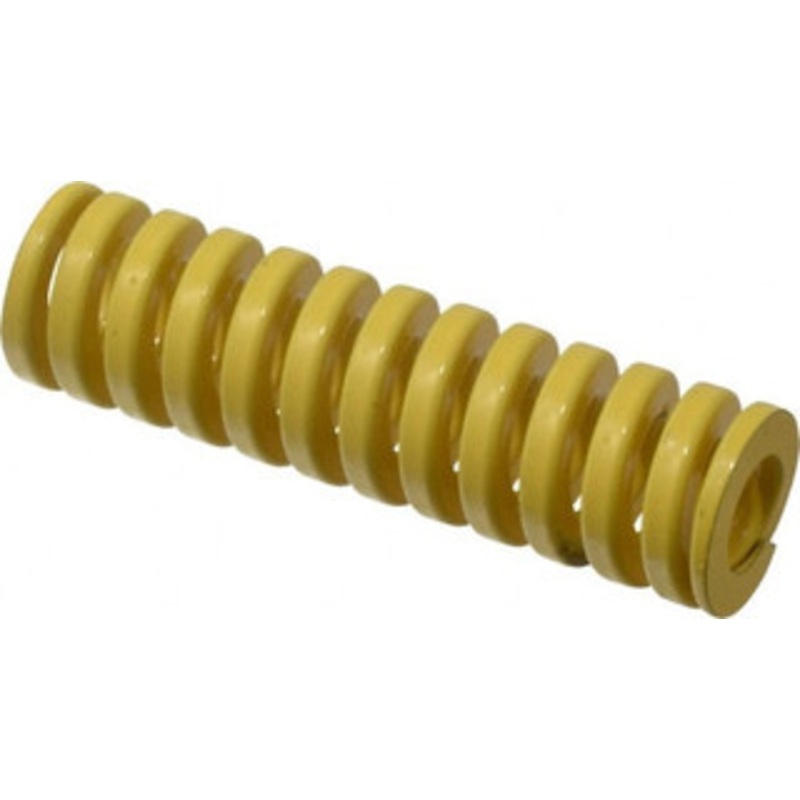Danly 1 Hole Diam, 1/2 Rod Diam, 3-1/2 Free Length, Yellow Die Spring 60.2 Lb Max Deflection, 0.88 Max Deflection, Extra Heavy Duty, Chromium Vanadium Steel 9-1614-36 – 76016880