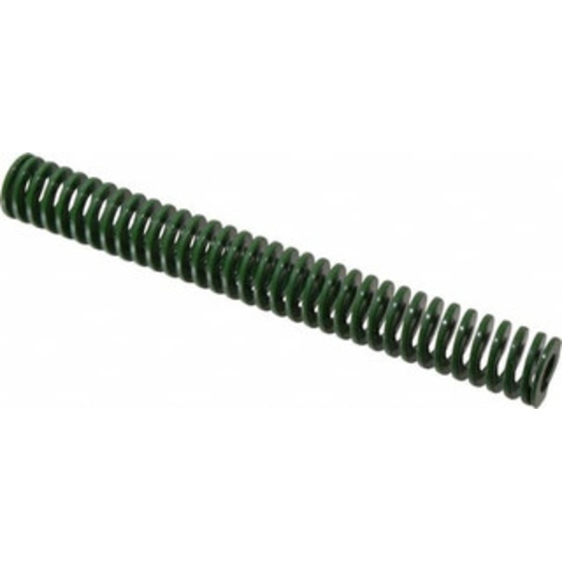 Danly 1 Hole Diam, 1/2 Rod Diam, 8 Free Length, Green Die Spring 6 Lb Max Deflection, 3.2 Max Deflection, Light Duty, Chromium Vanadium Steel 9-1632-11 – 76010958