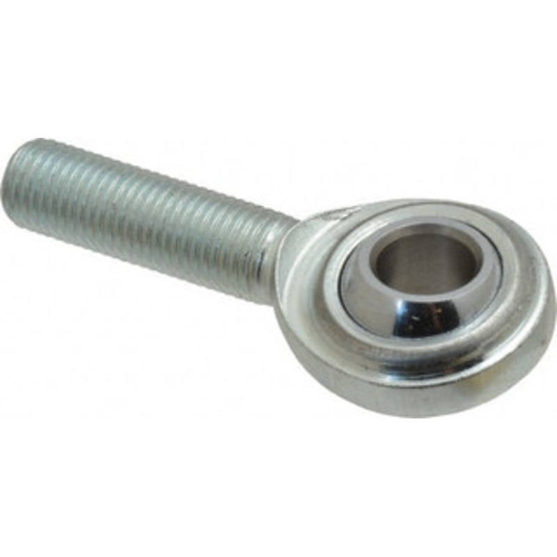 Made in USA 7/16 ID, 1-1/8 Max OD, 6,402 Lb Max Static Cap, Plain Male Spherical Rod End 7/16-20 RH, Steel with Steel Raceway CM7 – 35397694