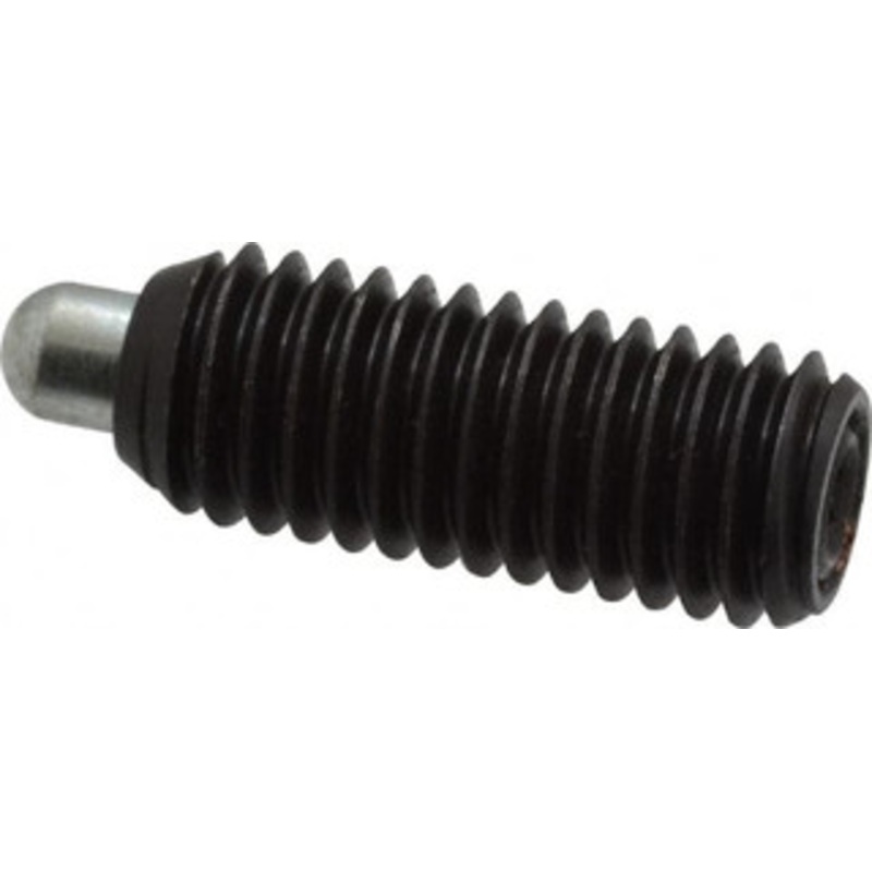 Vlier 1/2-13, 1-1/4 Thread Length, 1/4 Plunger Projection, Steel Threaded Spring Plunger 0.247 – 1/4 Max Plunger Diam, 1-1/4 Plunger Length, 2.7 Lb Init End Force, 9.3 Lb Final End Force S61 – 62116975