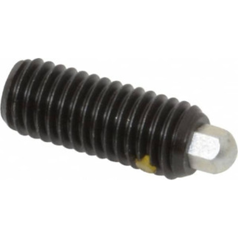 Vlier 1/2-13, 1-1/4 Thread Length, 1/4 Plunger Projection, Steel Threaded Spring Plunger 1/4 (Hex) Max Plunger Diam, 1-1/4 Plunger Length, 2.7 Lb Init End Force, 9.3 Lb Final End Force, 1/4 Hex H61N – 62119045