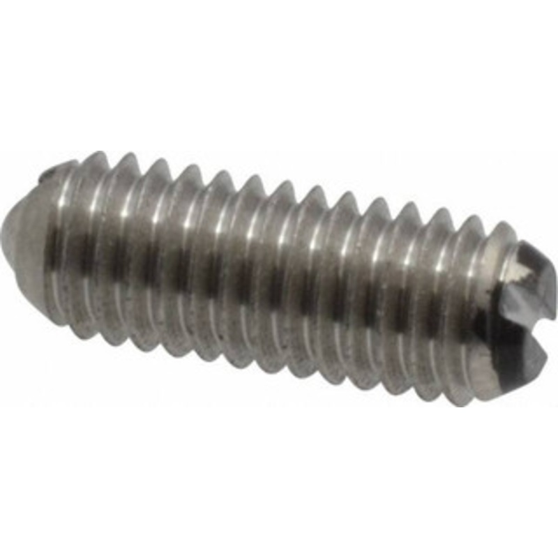 Vlier 10-32, 0.094 Ball Diam, 0.513 Body Length, 0.025 Max Ball Reach, Threaded Ball Plunger Stainless Steel Body, Stainless Steel Ball, 1.5 Lb Initial End Force, 3 Lb Final End Force SSB52 – 62121504