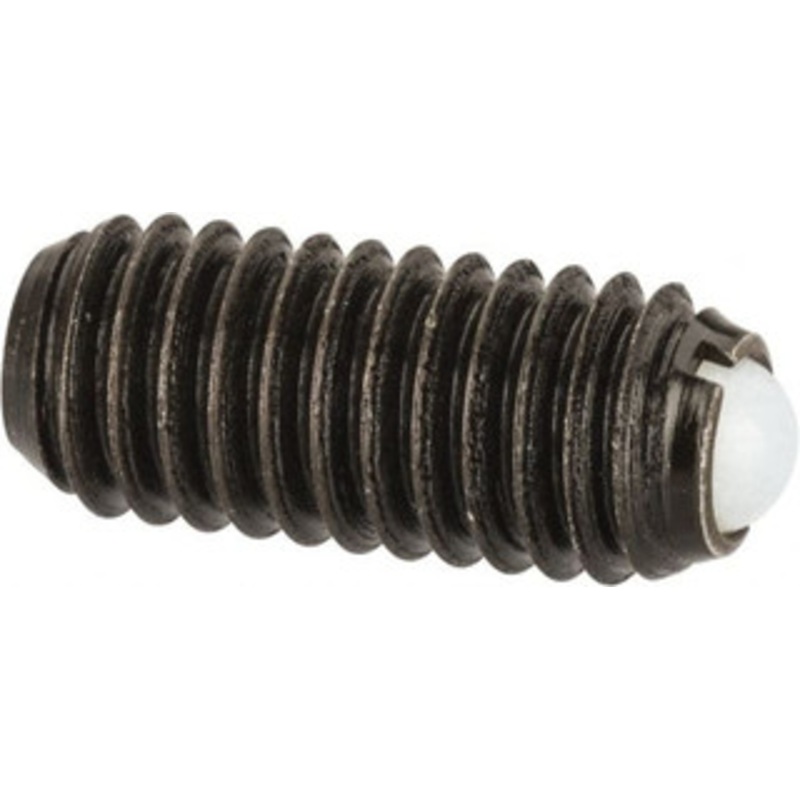 Vlier M6x1.0, 3.5mm Ball Diam, 14mm Body Length, 1mm Max Ball Reach, Threaded Ball Plunger Steel Body, Nylon Ball, 2.02 Lb Initial End Force, 2.92 Lb Final End Force DBM6A – 04399911