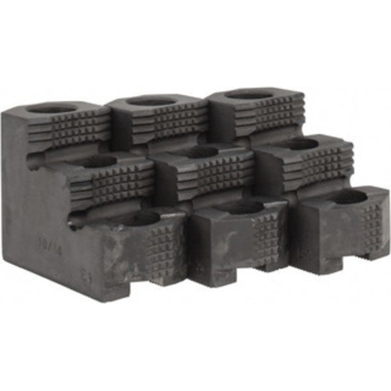Abbott Workholding 8 Max Chuck Diam 1.5mm x 60 Serrated Hard Lathe Chuck Top Jaws 2 Steps, Hard Steel, 14mm Groove Width, 38.1mm OAW x 3.17 OAL x 56.64mm OAH KTT8HJDS – 56911472