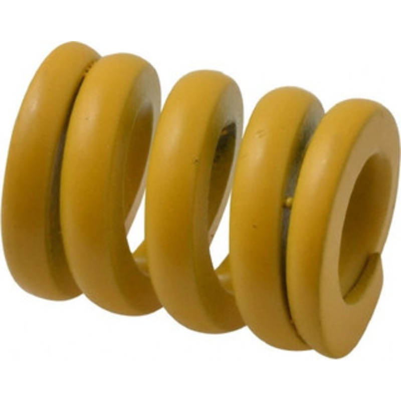Associated Spring Raymond 20mm Hole Diam, 10mm Rod Diam, 1 Free Length, Yellow Die Spring 1816.6 N Max Deflection, 6.2mm Max Deflection, Extra Strong, Chromium Alloy Steel 206-404 – 67901694