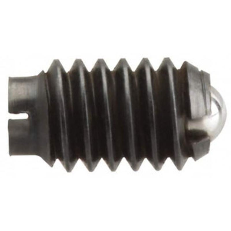 Vlier 5/8-11, 0.375 Ball Diam, 0.984 Body Length, 0.096 Max Ball Reach, Threaded Ball Plunger Steel Body, Steel Ball, 9 Lb Initial End Force, 18 Lb Final End Force B62 – 62121140
