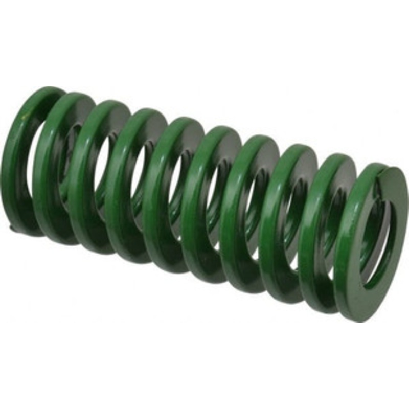 Danly 1-1/2 Hole Diam, 3/4 Rod Diam, 3-1/2 Free Length, Green Die Spring 31.8 Lb Max Deflection, 1.4 Max Deflection, Light Duty, Chromium Vanadium Steel 9-2414-11 – 76011246
