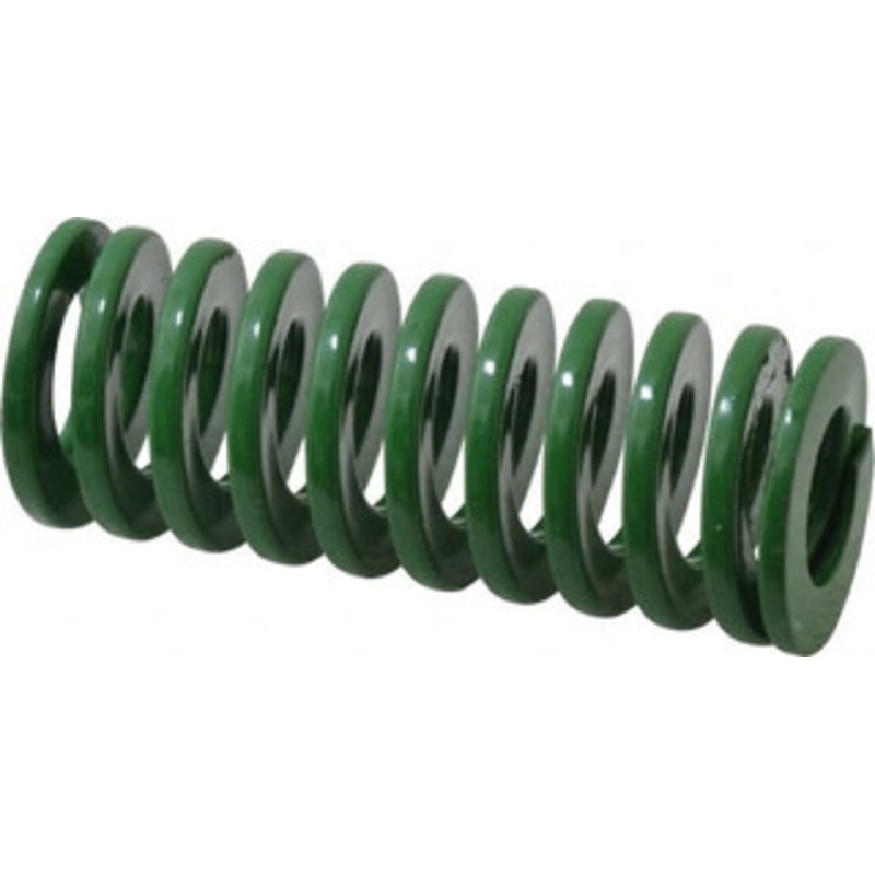 Danly 1 Hole Diam, 1/2 Rod Diam, 2-1/2 Free Length, Green Die Spring 20.4 Lb Max Deflection, 1.01 Max Deflection, Light Duty, Chromium Vanadium Steel 9-1610-11 – 76010867