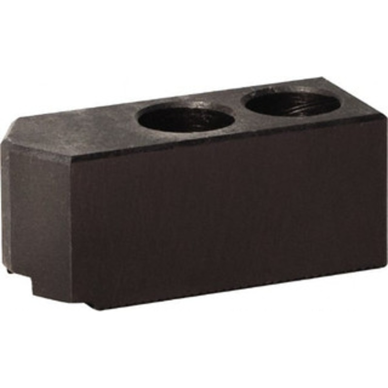 Bison 254mm Max Chuck Capacity, 1.5mm x 60 Serrated Interface, Square Soft Lathe Chuck Jaw 3 Jaw, Steel, 30mm Btw Mount Hole Ctrs, 105mm Long, 50mm Wide, 50mm High, 16mm Groove, M12mm Fastener 7-788-310 – 30522296