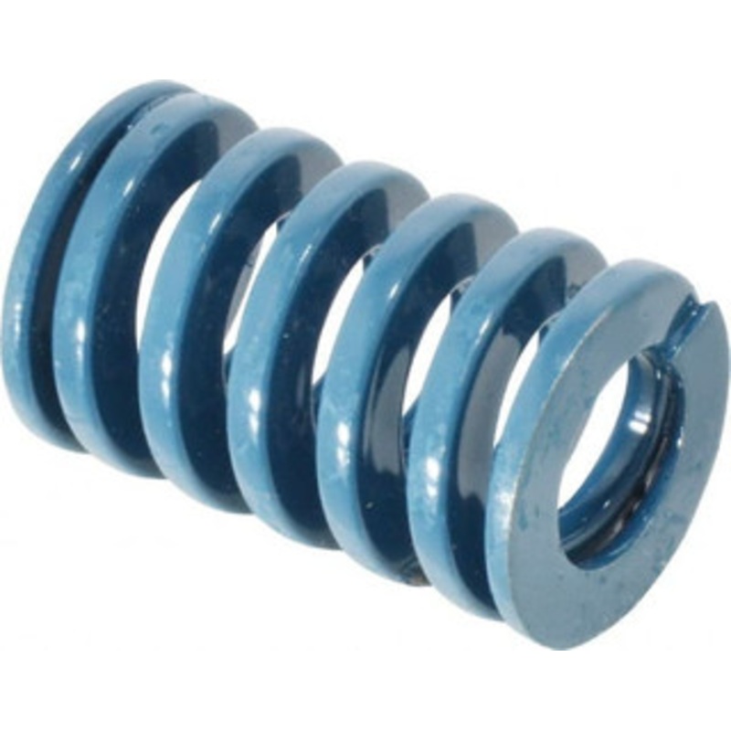 Danly 1 Hole Diam, 1/2 Rod Diam, 1-1/2 Free Length, Blue Die Spring 56.3 Lb Max Deflection, 0.56 Max Deflection, Medium Duty, Chromium Vanadium Steel 9-1606-21 – 76012830