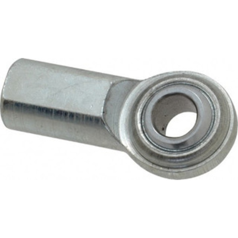 Made in USA 7/16 ID, 1-1/8 Max OD, 6,402 Lb Max Static Cap, Plain Female Spherical Rod End 7/16-20 RH, Steel with Steel Raceway CF7 – 35397850