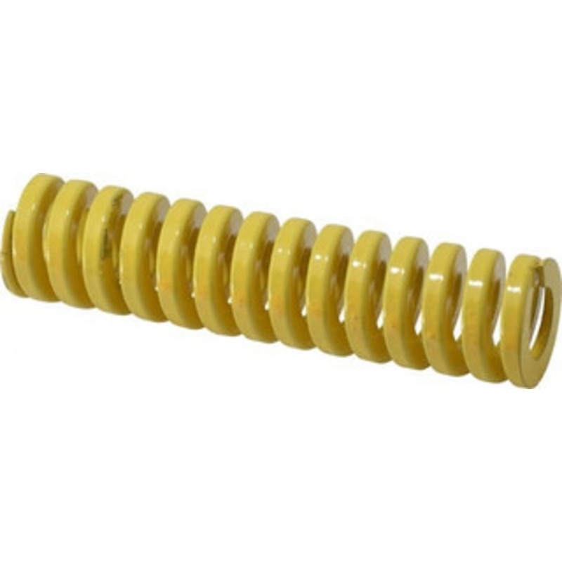Danly 1 Hole Diam, 1/2 Rod Diam, 4 Free Length, Yellow Die Spring 52 Lb Max Deflection, 1 Max Deflection, Extra Heavy Duty, Chromium Vanadium Steel 9-1616-36 – 76016898