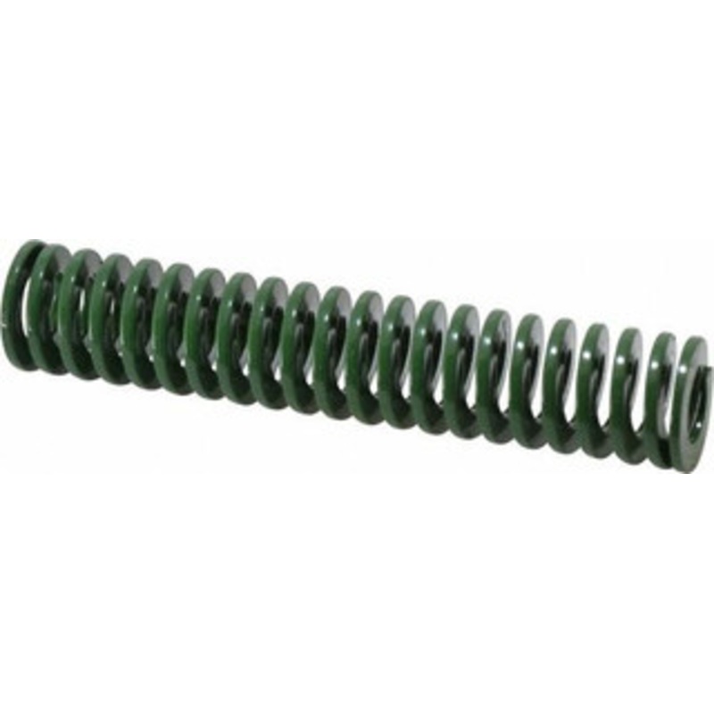 Danly 1 Hole Diam, 1/2 Rod Diam, 5 Free Length, Green Die Spring 9.6 Lb Max Deflection, 2 Max Deflection, Light Duty, Chromium Vanadium Steel 9-1620-11 – 76010917