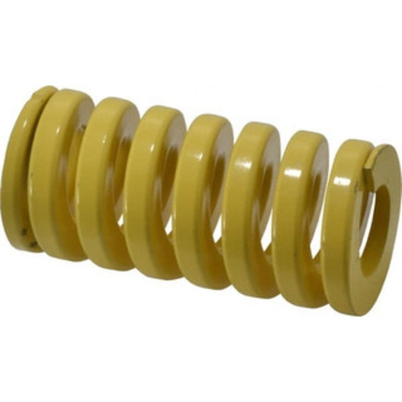 Danly 2 Hole Diam, 1 Rod Diam, 4 Free Length, Yellow Die Spring 231 Lb Max Deflection, 1 Max Deflection, Extra Heavy Duty, Chromium Vanadium Steel 9-3216-36 – 76017441