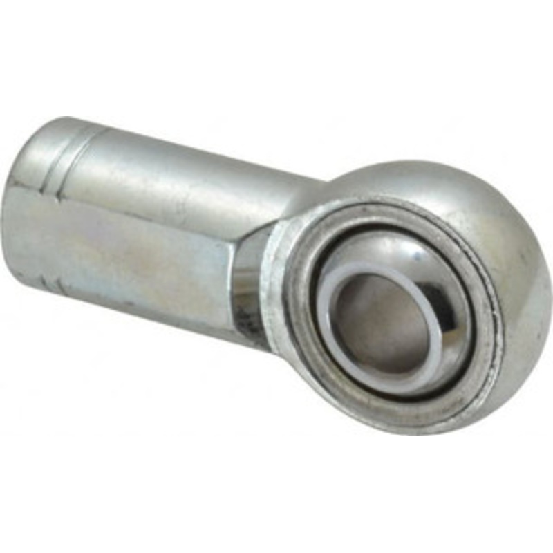 Made in USA 7/16 ID, 1-1/8 Max OD, 10,290 Lb Max Static Cap, Plain Female Spherical Rod End 7/16-20 RH, Alloy Steel with Steel Raceway JFX7T – 35398692