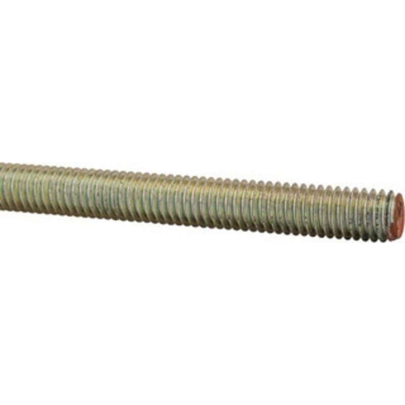 Value Collection 3/8-16 x 6 ft. Alloy Steel Threaded Rod Right Hand Thread, Yellow Zinc Plated Finish, UNC 07096 – 61219929