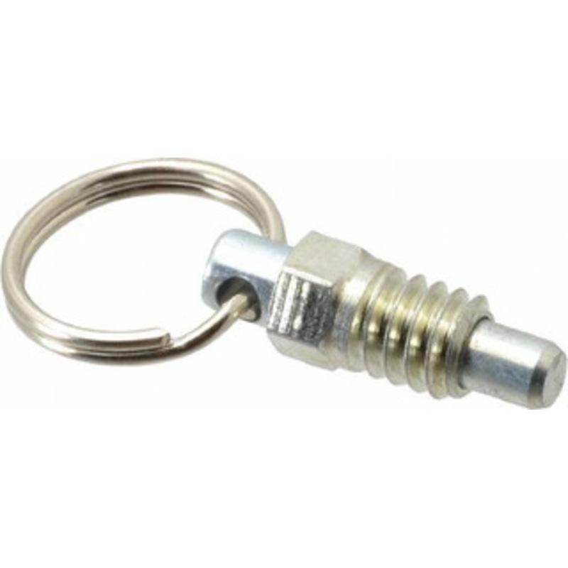 Vlier 1/4-20, 0.31 Thread Length, 0.16 Plunger Diam, 0.19 Plunger Projection, 0.5 Lb Init to 2 Lb Final End Force, Steel Pull Ring Plunger 0.31 Len Under Head, 0.44 Body Len, 0.62 Ring Diam, 0.62 Plunger Len, 1/4 Hex PRSN250 – 62124565