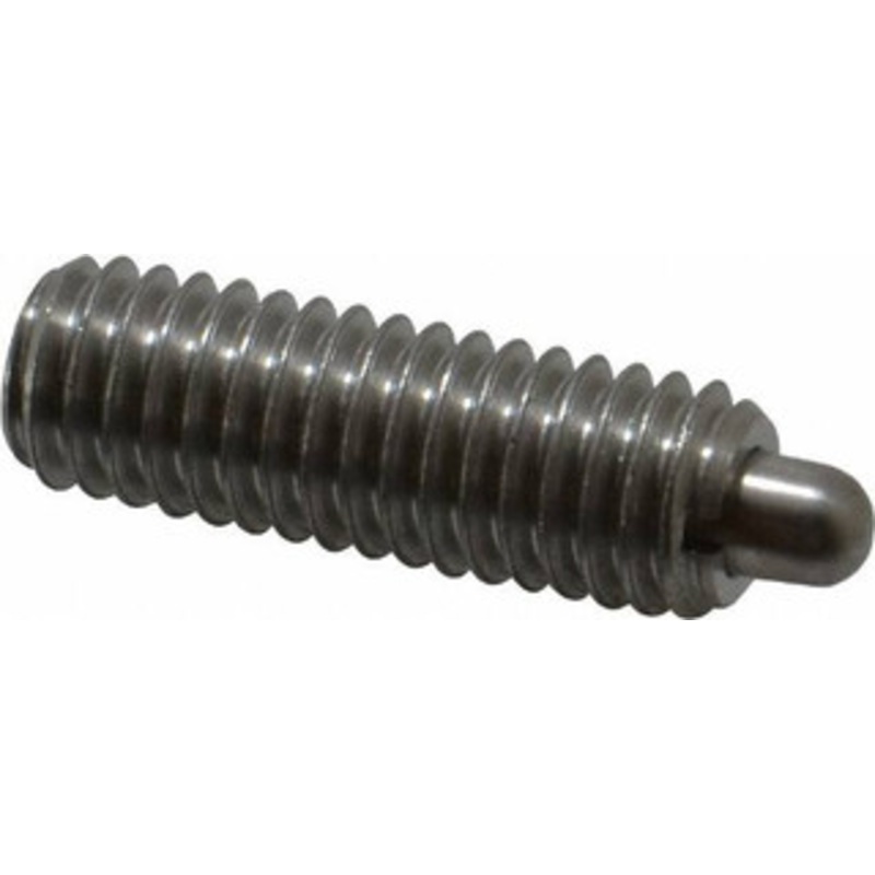 Vlier 3/8-16, 1-1/8 Thread Length, 3/16 Plunger Projection, Stainless Steel Threaded Spring Plunger 0.186 – 3/16 Max Plunger Diam, 1-1/8 Plunger Length, 5.5 Lb Init End Force, 14.5 Lb Final End Force SSS58 – 62117379