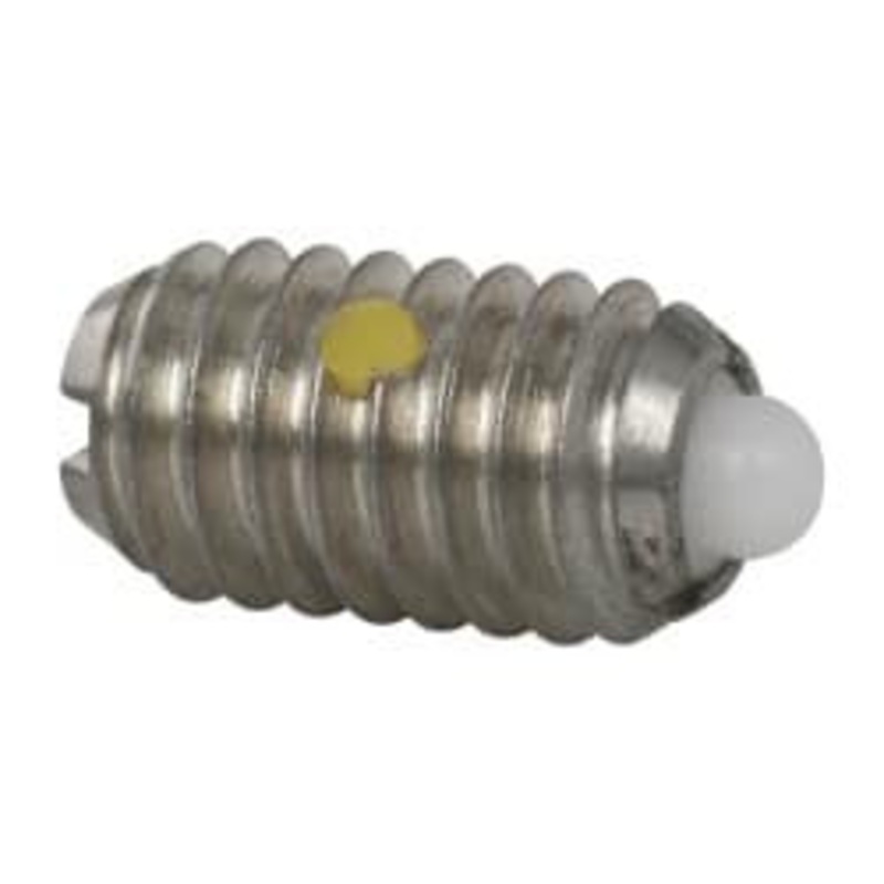 Vlier 5/16-18, 9/16 Thread Length, 1/12 Plunger Projection, Steel Threaded Spring Plunger 0.135 Max Plunger Diam, 0.562 Plunger Length, 3.75 Lb Init End Force, 15.5 Lb Final End Force NM56N – 62120472