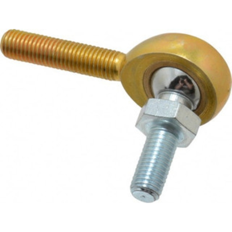 Made in USA 1/4 ID, 3/4 Max OD, 2,168 Lb Max Static Cap, Male Spherical Rod End with Stud 1/4-28 RH, Steel with Bronze Raceway M4SBY – 35398064