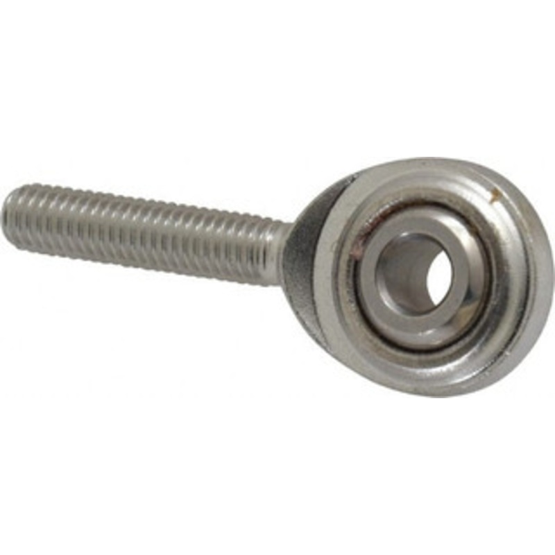 Made in USA 3/16 ID, 5/8 Max OD, 912 Lb Max Static Cap, Plain Male Spherical Rod End 10-32 RH, Stainless Steel with Stainless Steel Raceway SCM3T – 35398296