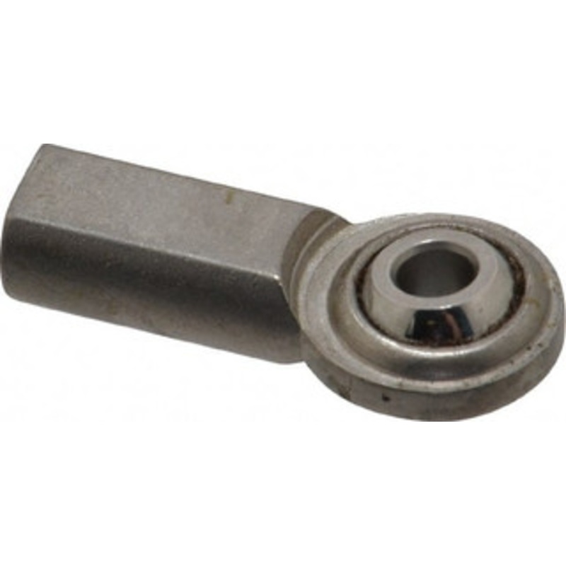 Made in USA 3/16 ID, 5/8 Max OD, 930 Lb Max Static Cap, Plain Female Spherical Rod End 10-32 RH, Stainless Steel with Stainless Steel Raceway SCF3T – 35398379