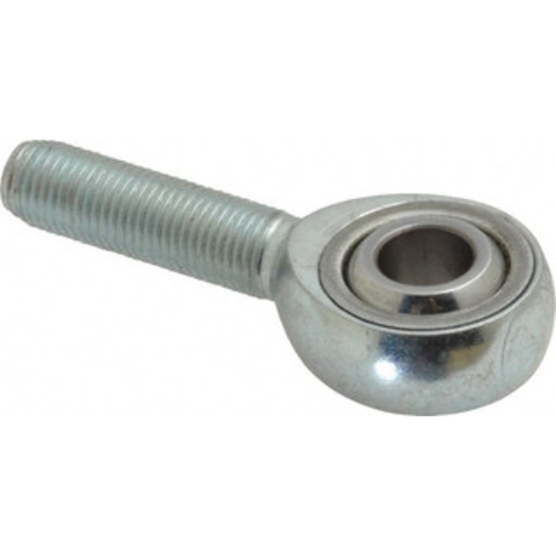 Made in USA 3/8 ID, 1 Max OD, 9,550 Lb Max Static Cap, Plain Male Spherical Rod End 3/8-24 RH, Alloy Steel with Steel Raceway JMX6T – 35398486