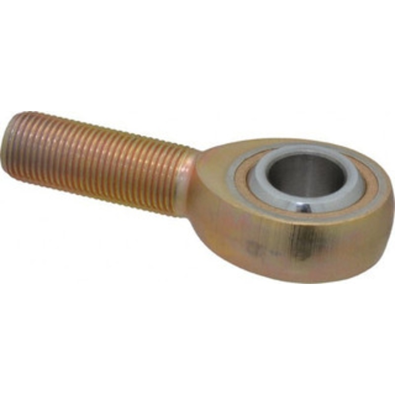 Made in USA 5/8 ID, 1-1/2 Max OD, 7,400 Lb Max Static Cap, Plain Male Spherical Rod End 5/8-18 RH, Steel with Bronze Raceway M10SB – 35398031