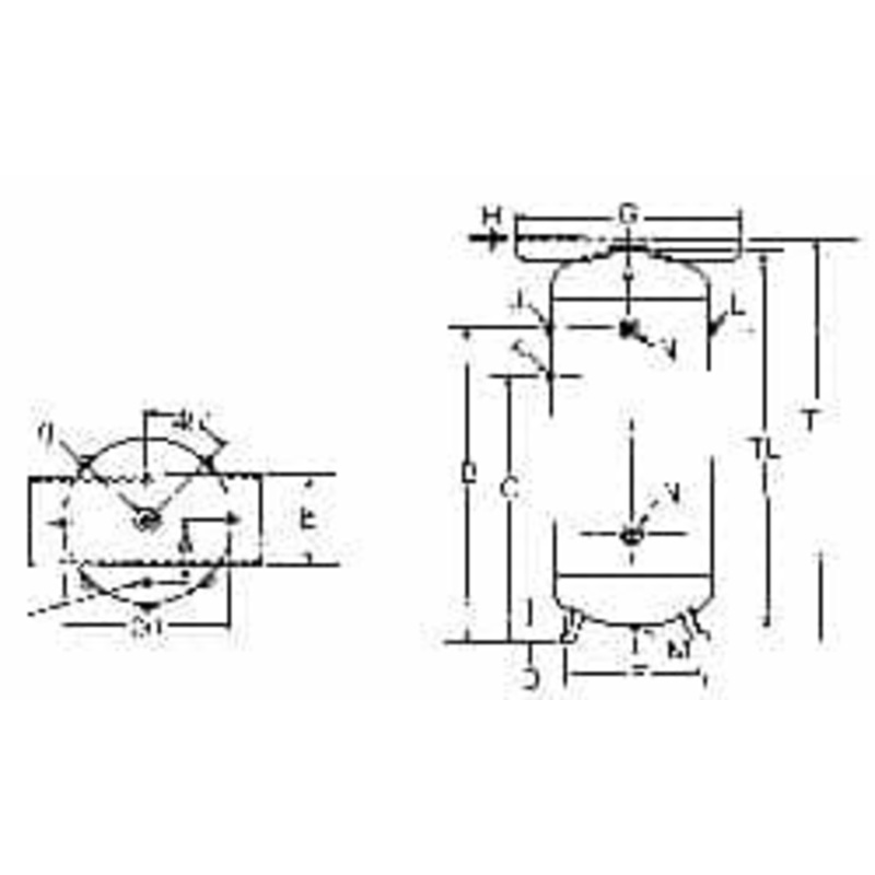 Made in USA 60 Gal 200 Max psi Compressed Air Tank & Receiver 3/4 Inlet, 48 OAL 304912 – 80063902
