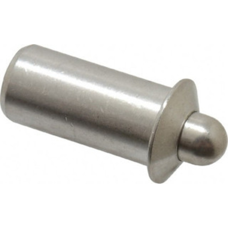 Vlier 0.786 Body Len x 3/8 Body Diam, 0.234 Plunger Diam, 5 Lb Init to 14 Lb Final End Force, 0.786 Len Under Flange, Stainless Steel Press Fit Spring Plunger 1/2 Flange Diam, 0.096 Flange Thickness, 0.882 Plunger Len SPFP58 – 05137823