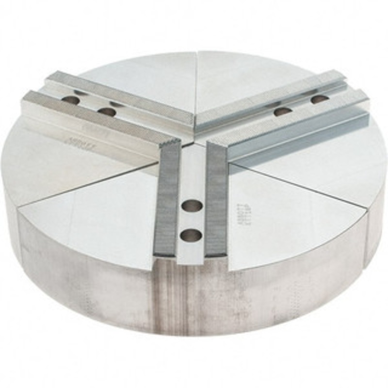 Abbott Workholding 10 Max Chuck Capacity, 1.5mm x 60 Serrated Interface, Round Soft Lathe Chuck Jaw 3 Jaw, Aluminum, 1.1811 Btw Mount Hole Ctrs, 10 Wide, 2 High, 12mm Fastener KTT10P – 50487230