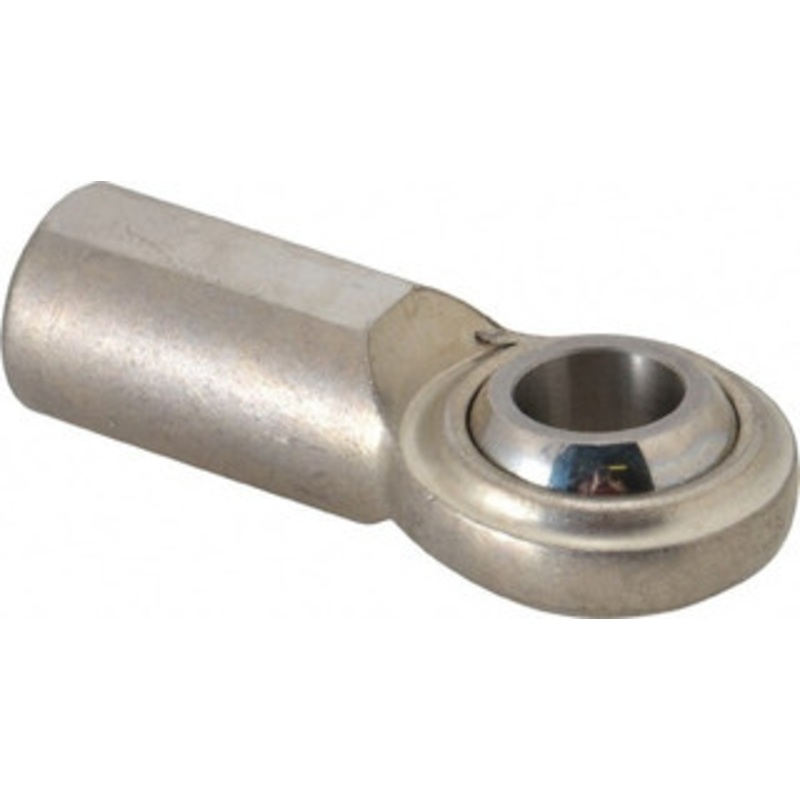 Made in USA 3/4 ID, 1-3/4 Max OD, 7,520 Lb Max Static Cap, Plain Female Spherical Rod End 3/4-16 RH, Stainless Steel with Stainless Steel Raceway SCF12T – 35398445